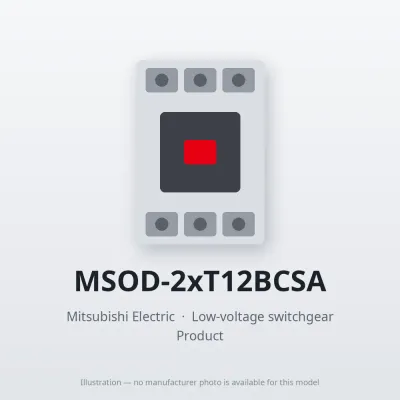 MSOD-2xT12BCSA Mitsubishi Low-voltage switchgear Magnetic Starter