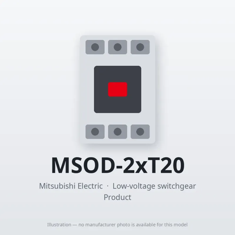 MSOD-2xT20 Mitsubishi Low-voltage switchgear Magnetic Starter