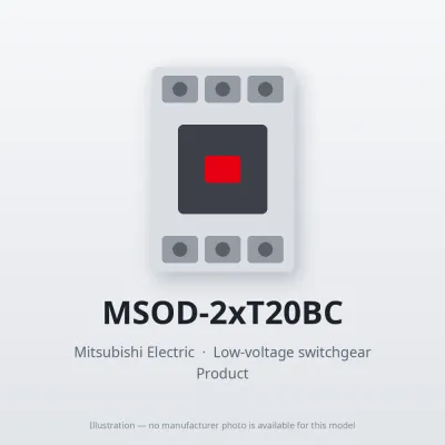 MSOD-2xT20BC Mitsubishi Low-voltage switchgear Magnetic Starter