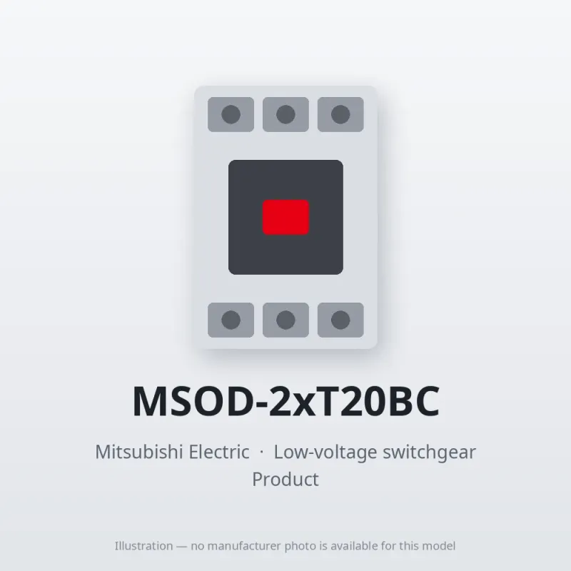 MSOD-2xT20BC Mitsubishi Low-voltage switchgear Magnetic Starter