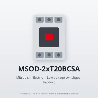 MSOD-2xT20BCSA Mitsubishi Low-voltage switchgear Magnetic Starter