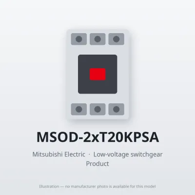 MSOD-2xT20KPSA Mitsubishi Low-voltage switchgear Magnetic Starter