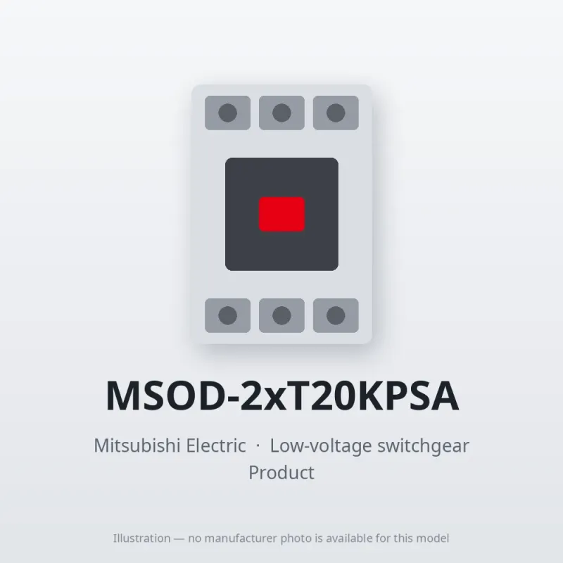 MSOD-2xT20KPSA Mitsubishi Low-voltage switchgear Magnetic Starter