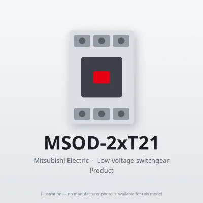 MSOD-2xT21 Mitsubishi Low-voltage switchgear Magnetic Starter
