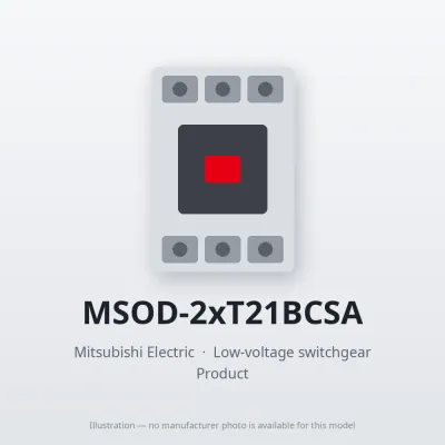 MSOD-2xT21BCSA Mitsubishi Low-voltage switchgear Magnetic Starter