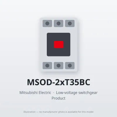 MSOD-2xT35BC Mitsubishi Low-voltage switchgear Magnetic Starter