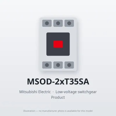 MSOD-2xT35SA Mitsubishi Low-voltage switchgear Magnetic Starter