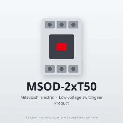 MSOD-2xT50 Mitsubishi Low-voltage switchgear Magnetic Starter