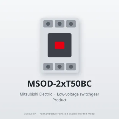 MSOD-2xT50BC Mitsubishi Low-voltage switchgear Magnetic Starter