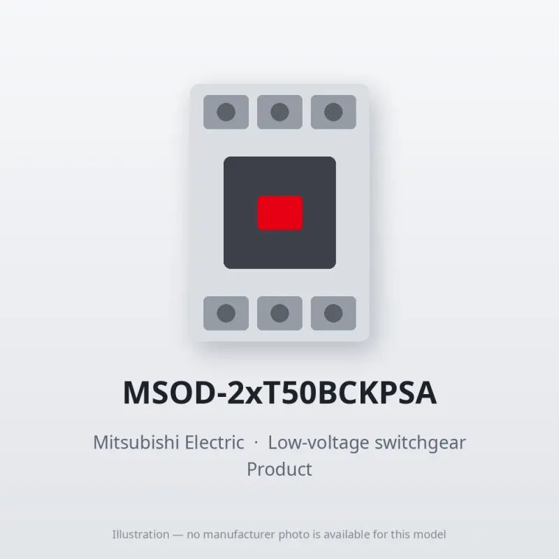 MSOD-2xT50BCKPSA Mitsubishi Low-voltage switchgear Magnetic Starter