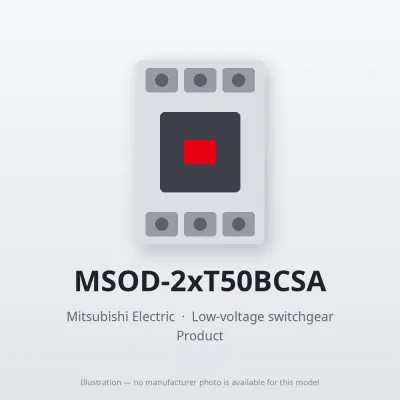 MSOD-2xT50BCSA Mitsubishi Low-voltage switchgear Magnetic Starter
