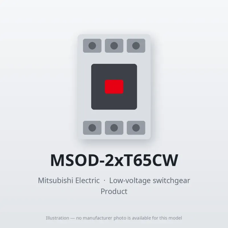 MSOD-2xT65CW Mitsubishi Low-voltage switchgear Magnetic Starter
