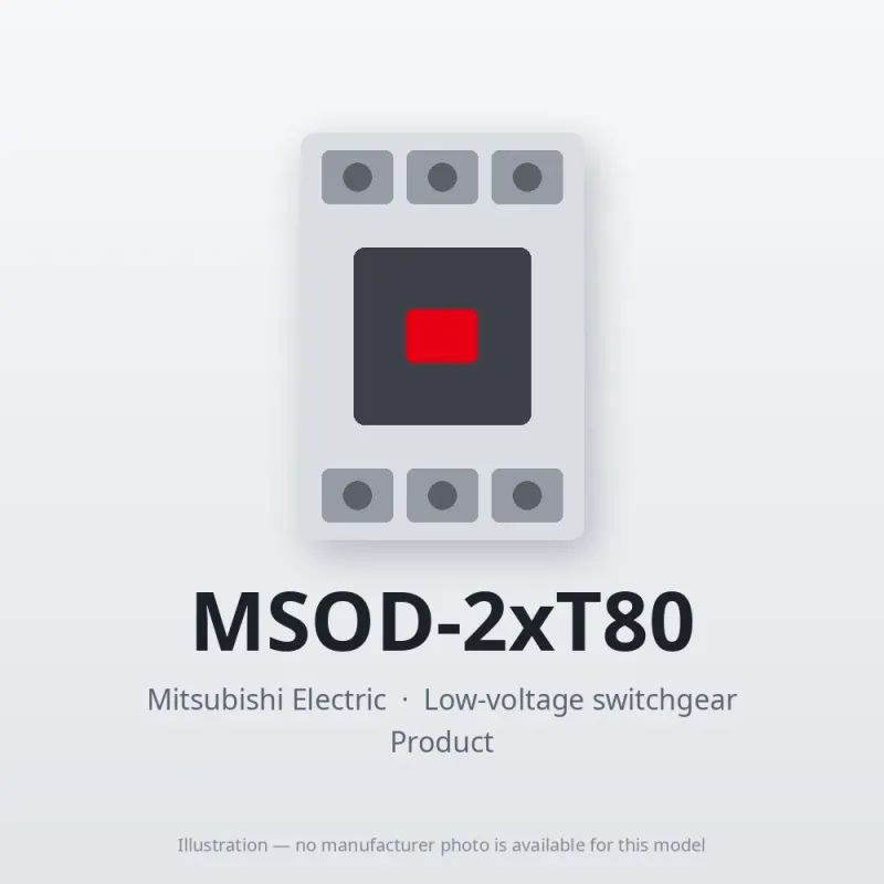 MSOD-2xT80 Mitsubishi Low-voltage switchgear Magnetic Starter
