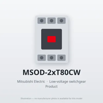 MSOD-2xT80CW Mitsubishi Low-voltage switchgear Magnetic Starter