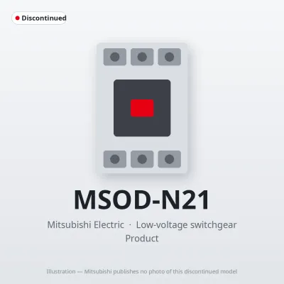 MSOD-N21 Mitsubishi Low-voltage switchgear Magnetic Starter