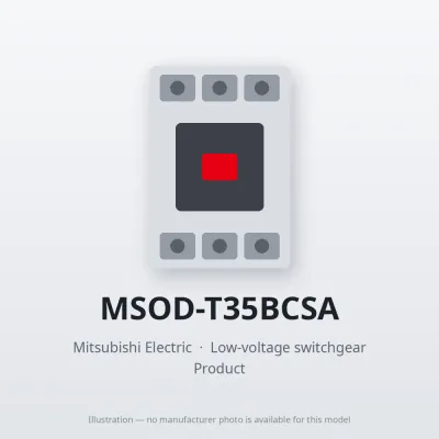 MSOD-T35BCSA Mitsubishi Low-voltage switchgear Magnetic Starter