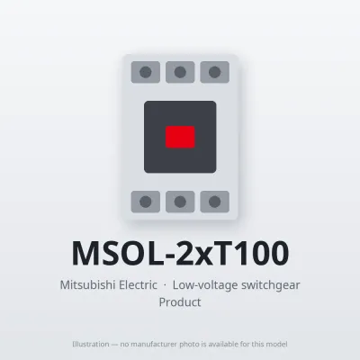 MSOL-2xT100 Mitsubishi Low-voltage switchgear Magnetic Starter