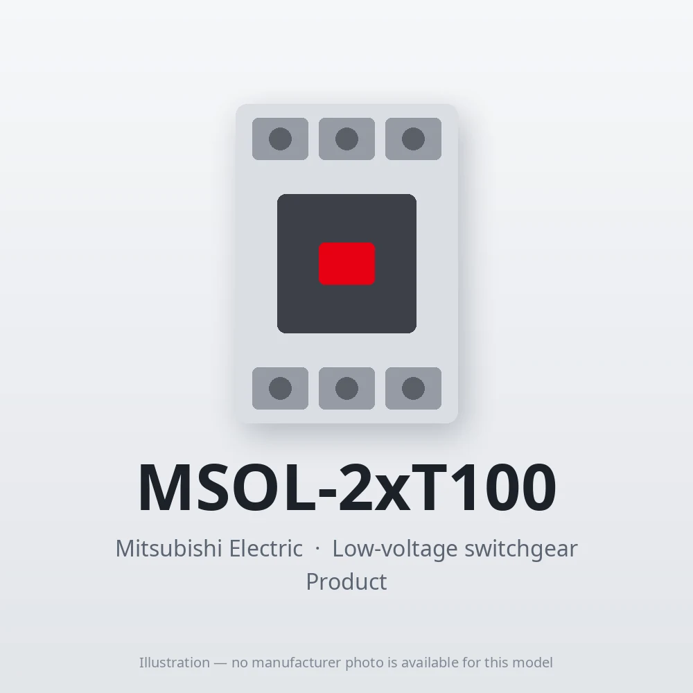 MSOL-2xT100 Mitsubishi Low-voltage switchgear Magnetic Starter