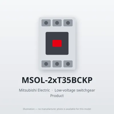 MSOL-2xT35BCKP Mitsubishi Low-voltage switchgear Magnetic Starter