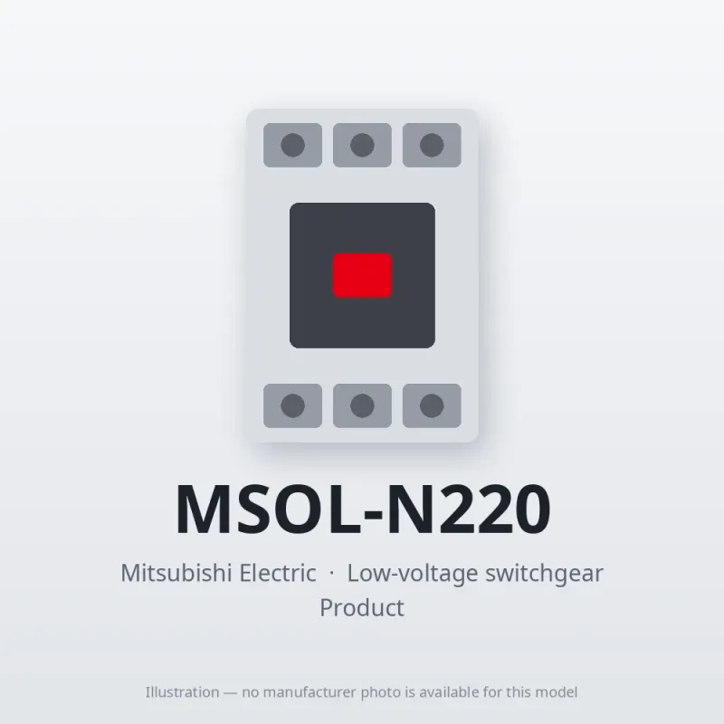 MSOL-N220 Mitsubishi Low-voltage switchgear Magnetic Starter