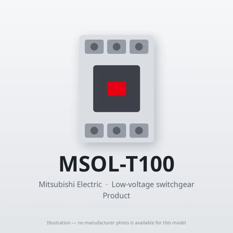 MSOL-T100 Mitsubishi Low-voltage switchgear Magnetic Starter