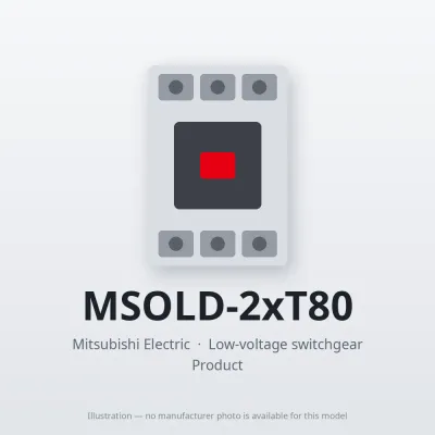 MSOLD-2xT80 Mitsubishi Low-voltage switchgear Magnetic Starter