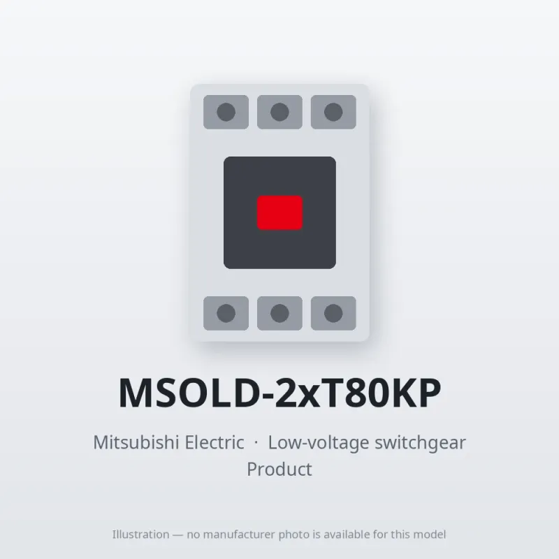MSOLD-2xT80KP Mitsubishi Low-voltage switchgear Magnetic Starter
