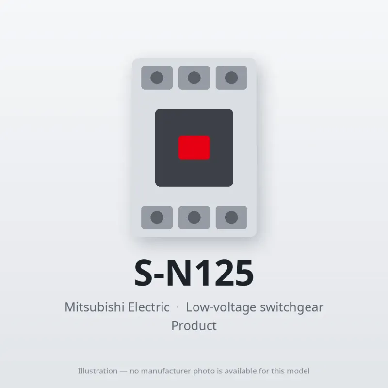 S-N125 Mitsubishi Low-voltage switchgear Magnetic Contactor