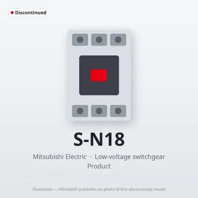 S-N18 Mitsubishi Low-voltage switchgear Magnetic Contactor
