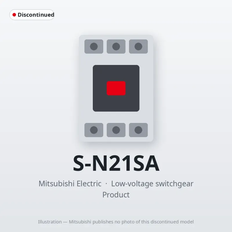 S-N21SA Mitsubishi Low-voltage switchgear Magnetic Contactor