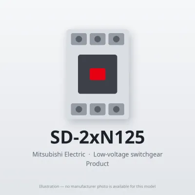 SD-2xN125 Mitsubishi Low-voltage switchgear Magnetic Contactor