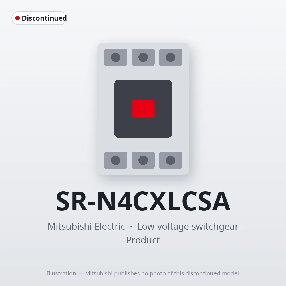 SR-N4CXLCSA Mitsubishi Low-voltage switchgear Contactor Relay