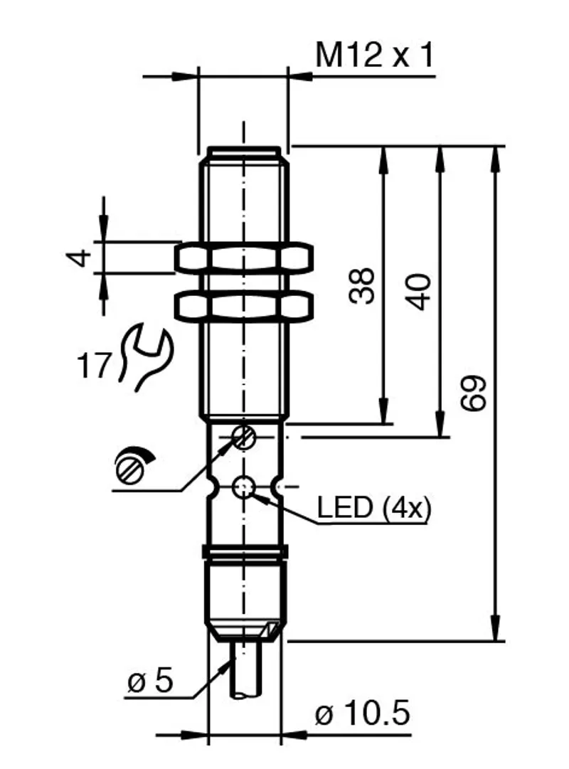 Capacitive sensor CBB4-12GH70-E2 — photo 3 of 4