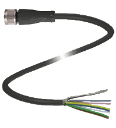 Connecting cable, shielded V19-G-0,2M-PUR-ABG-V19-Y