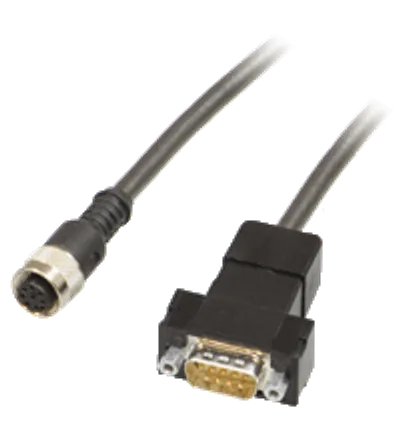 Adapter M12 x 1 on Sub-D V19-G-0,5M-PUR-ABG-SUBD9