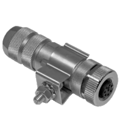 Field attachable female cordset with earth clamp V19-G-ABG-PG9-FE