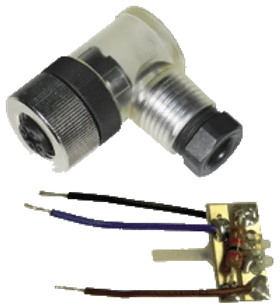 Female connector, field-attachable V1-W-E/E2-LED-SET