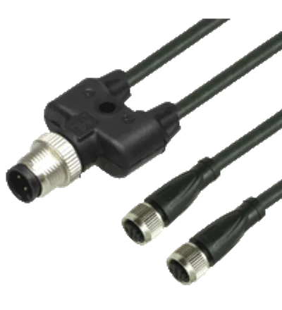 Y connection cable V31-GM-BK0,3M-PUR-U-T-V1-G
