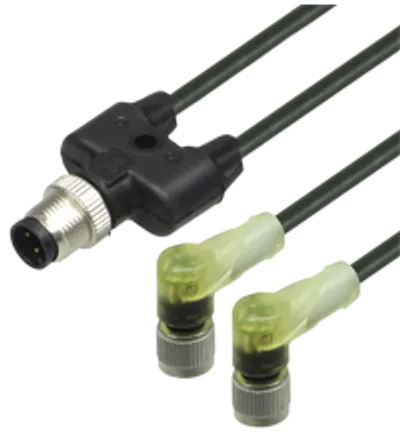 Pepperl Fuchs V1-W-E2-BK1M-PUR-A-T-V1-G – Y connection cable Pepperl Fuchs V1-W-E2-BK1M-PUR-A-T-V1-G – Y connection cable
