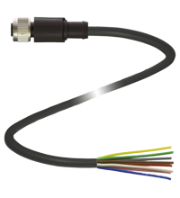 Female connector V19-G-BK10M-PUR-IEC