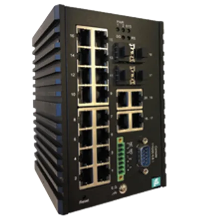 Ethernet switch managed gigabit ICRL-M-16RJ45/4CP-G-DIN
