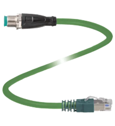Connection cable, Ethernet V19S-G-GN1M-PUR-E2S-V45-G