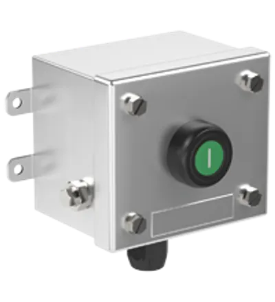 Pepperl Fuchs LRS1.B.PGMX.B.1 – Control Unit Ex e, Stainless Steel, Pushbutton