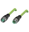 Connection cable, Ethernet V1D-G-GN4M-PUR-E1S-V1D-G — photo 1 of 4