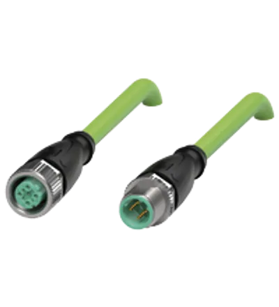 Connection cable, Ethernet V1D-G-GN2,5M-PUR-E1S-V1D-G