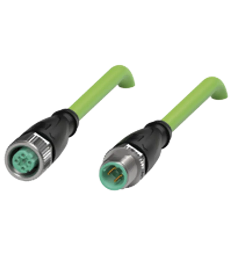 Connection cable, Ethernet V1D-G-GN4M-PUR-E1S-V1D-G — photo 1 of 4