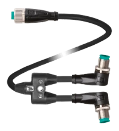 Y connection cable V1S-W-1,5M-PUR-U-T-0,5M-V1-G-Y