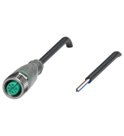 Female cordset V1-G-A2-BK*M-PUR-U