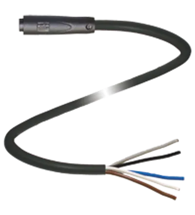 Female cordset V311-GR-BK1M-PUR-U