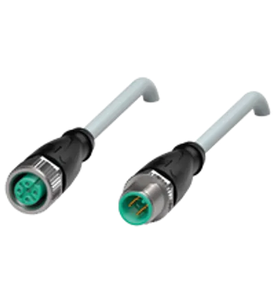 Connection cable, shielded V1-G-0,7M-PUR-ABG-V1-G